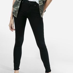 EXPRESS Women Mid Rise Black Skinny Jeans